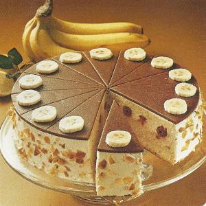 Mazarintorte und Bananen- Marzipantorte