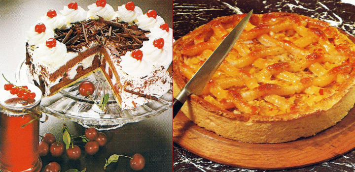 Schwarzwälder Kirschtorte, Kirschtorte, Apfel-Marzipan-Torte