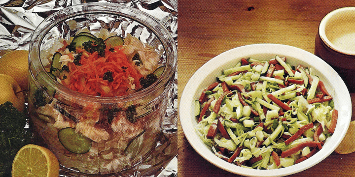 Wintersalat, Fleischkäse Salat und Rohkost-Platte