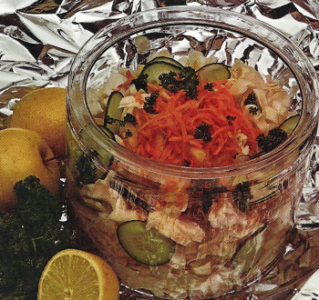 Wintersalat, Fleischkäse Salat und Rohkost-Platte