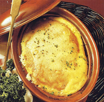 Überbackene Käsesuppe Muschelsuppe und Sherry-Jägersuppe