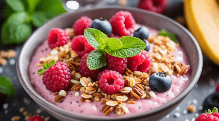 Kokos Himbeer Smoothie Bowl: Der perfekte Start in den Tag