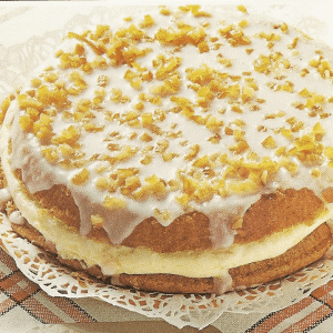 Sahne - Aprikosentorte mit Walnüssen und Ambrosiatorte