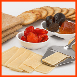 Cracker mit Buchweizen und Käse-Cracker Snacks