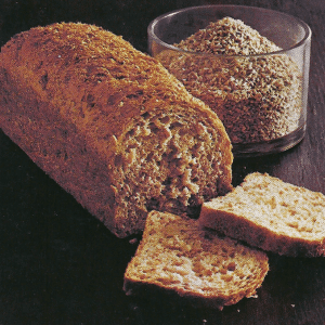 Brot mit Roggenflocken und Graham - Mischbrot