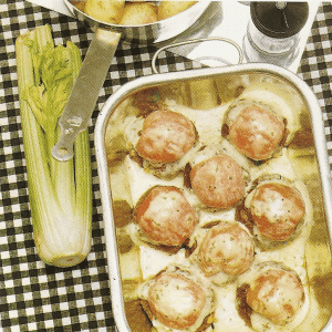 Königsberger Klopse mit Kapernsoße und Tomatenbuletten