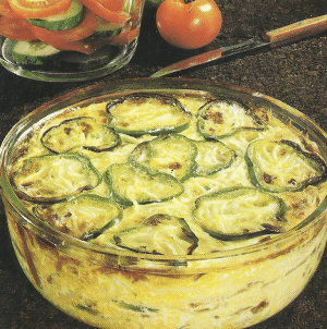 Lauch-Käse-Soufflé und Spaghetti-Schinken-Gratin